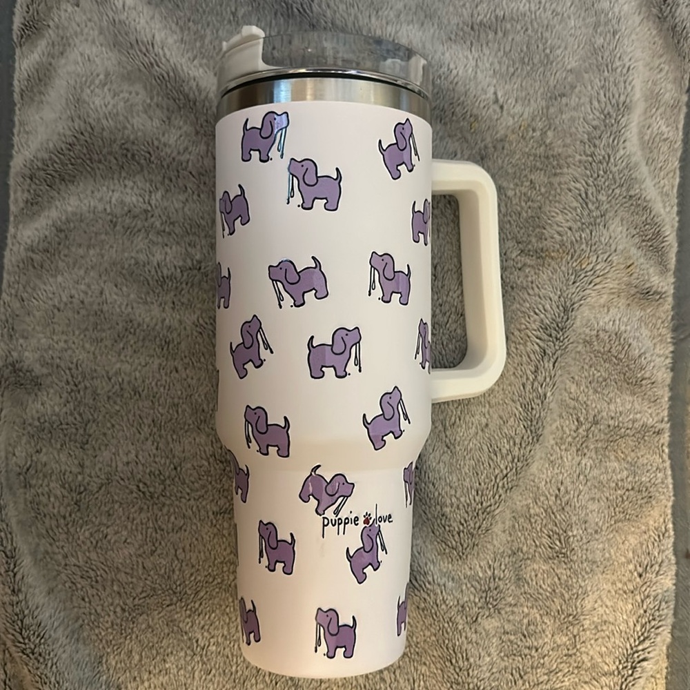 PUPPY LOVE STAINLESS STEEL TUMBLER